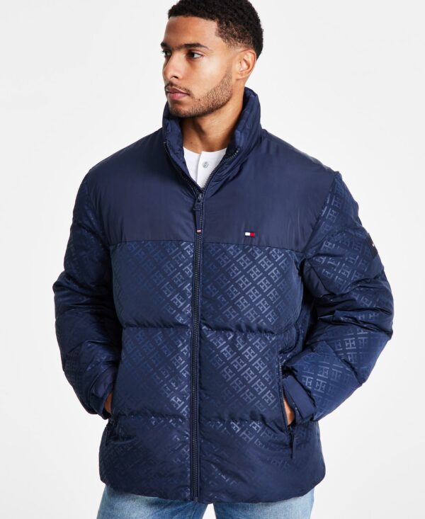 Men's Mixed-Media Puffer Jacket