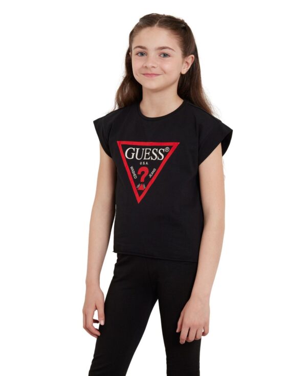 Big Girls Foil Print Triangle Boxy T-shirt