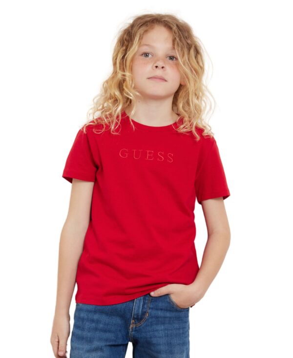 Big Boys Short Sleeve Embroidered Logo T-shirt