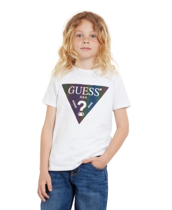 Big Boys Short Sleeve Iridescent Logo T-shirt