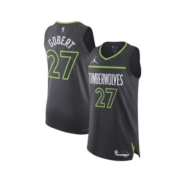 Men's Rudy Gobert Anthracite Minnesota Timberwolves Authentic Player Jersey - Statement Edition