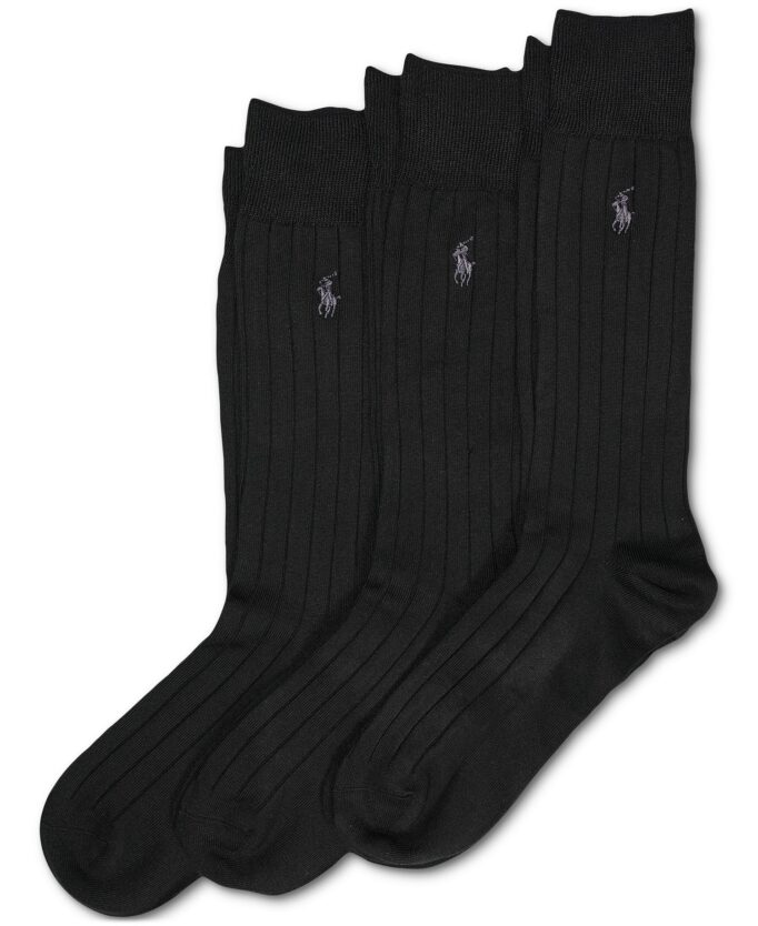 Men's 3-Pk. Supersoft Rib Dress Socks