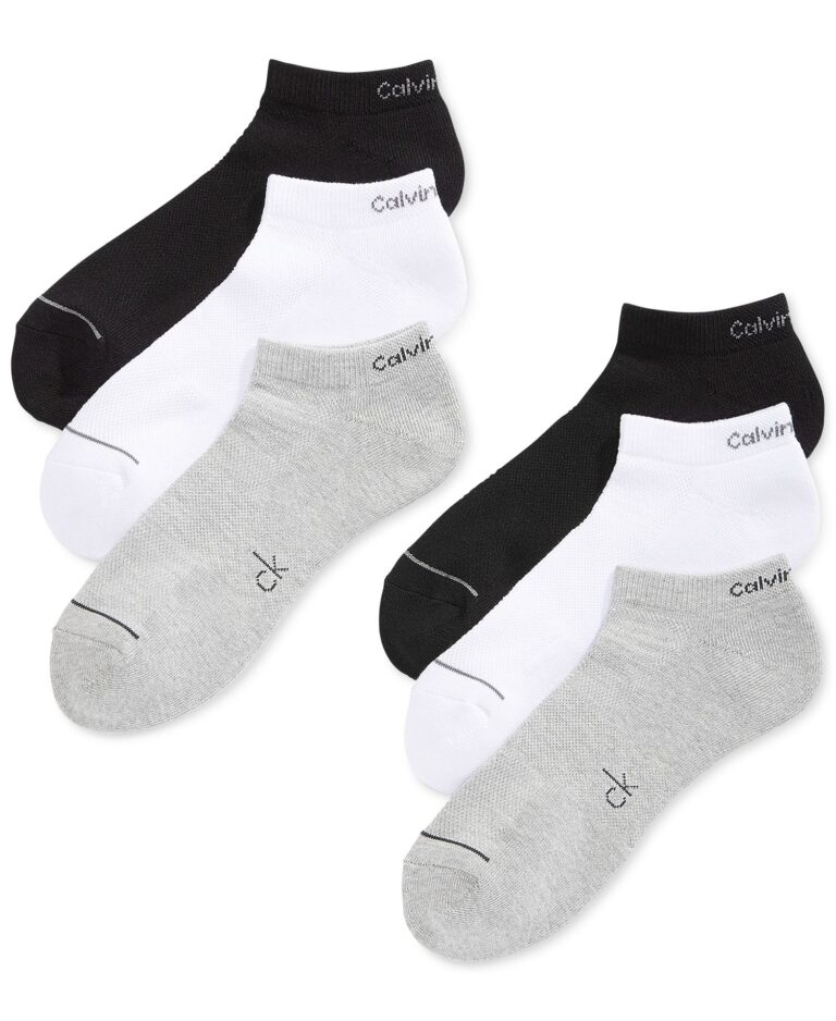 Six-Pack Athletic Stripe Ankle Socks