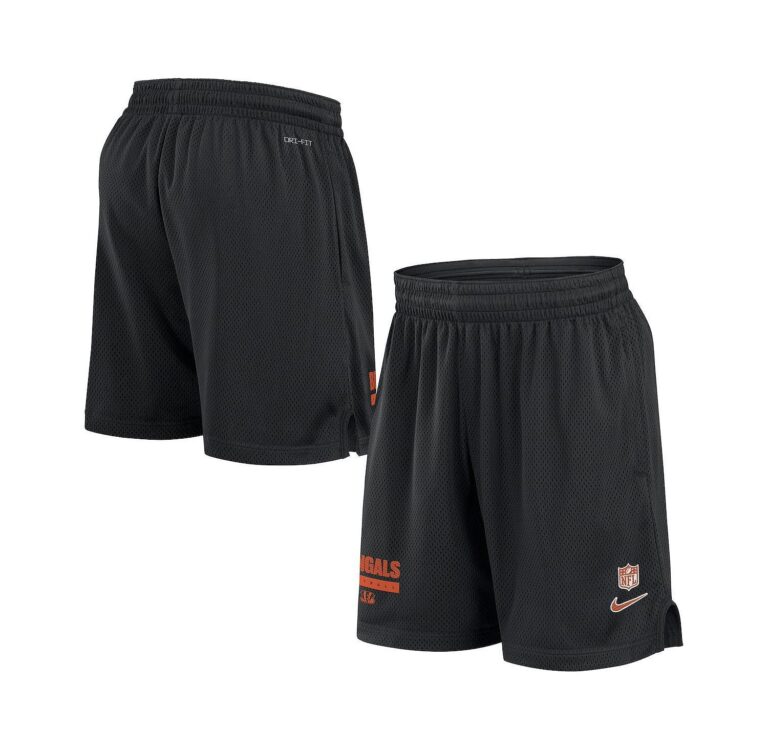 Men's Black Cincinnati Bengals 2024 Sideline Performance Mesh Shorts