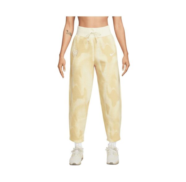 Women's Cream USMNT Phoenix Fleece High-Waisted Curve Pants