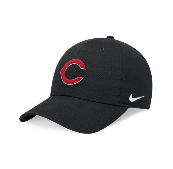 Men's Black Cincinnati Reds Club Adjustable Hat