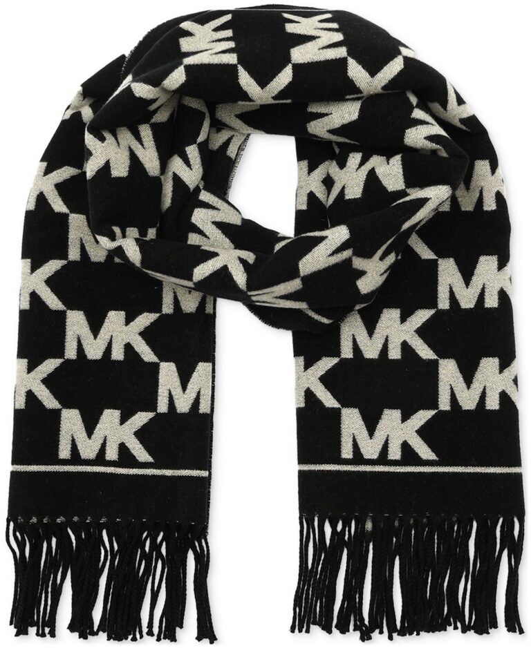 Women's Metallic Logo Wrap Scarf