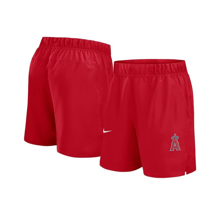 Men's Red Los Angeles Angels Woven Victory Performance Shorts