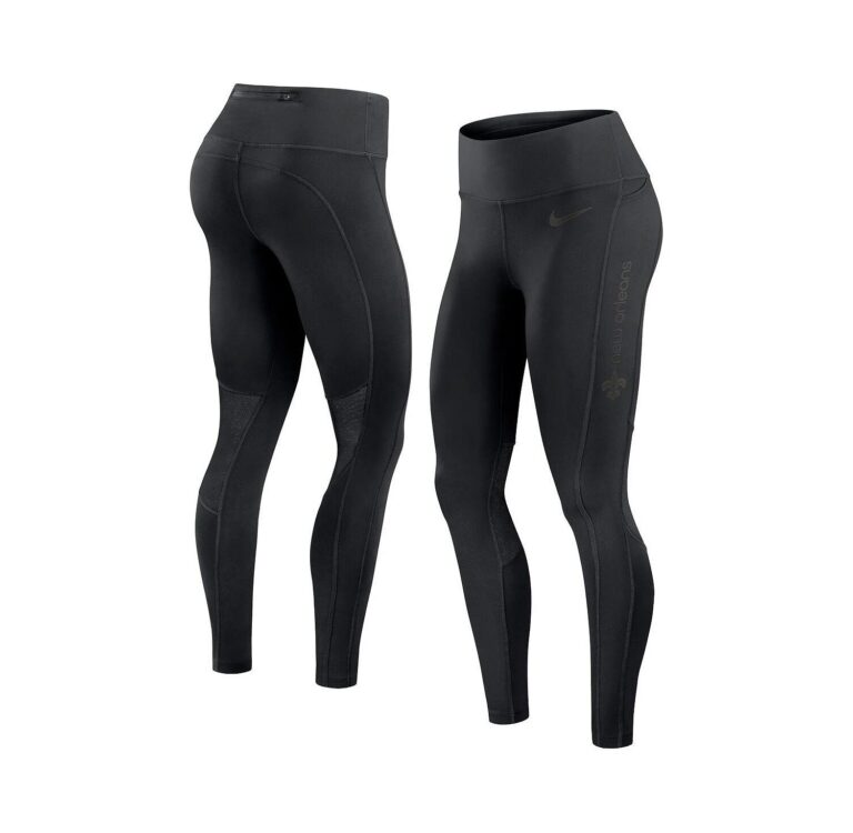 Women's Black New Orleans Saints Performance Leggings