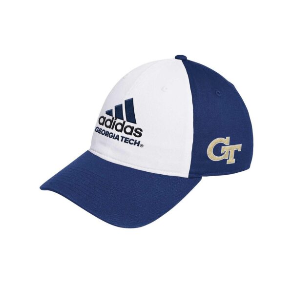 Men's White/Navy Georgia Tech Yellow Jackets Slouch Adjustable Hat