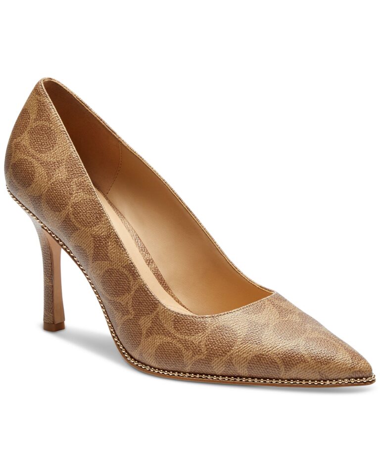Samantha Signature Pointed-Toe Leather Pumps