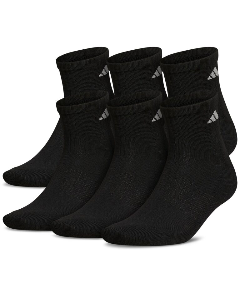 Men's Athletic 6-Pk. Cushioned Quarter Socks