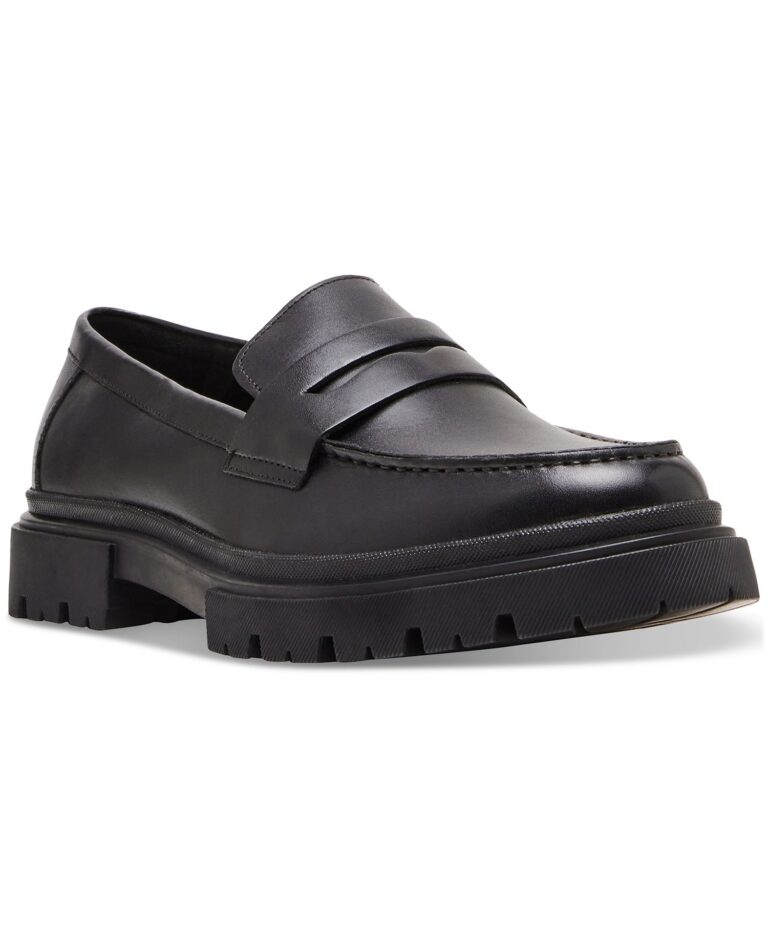 Men's Akkron Leather Lug-Sole Penny Loafers