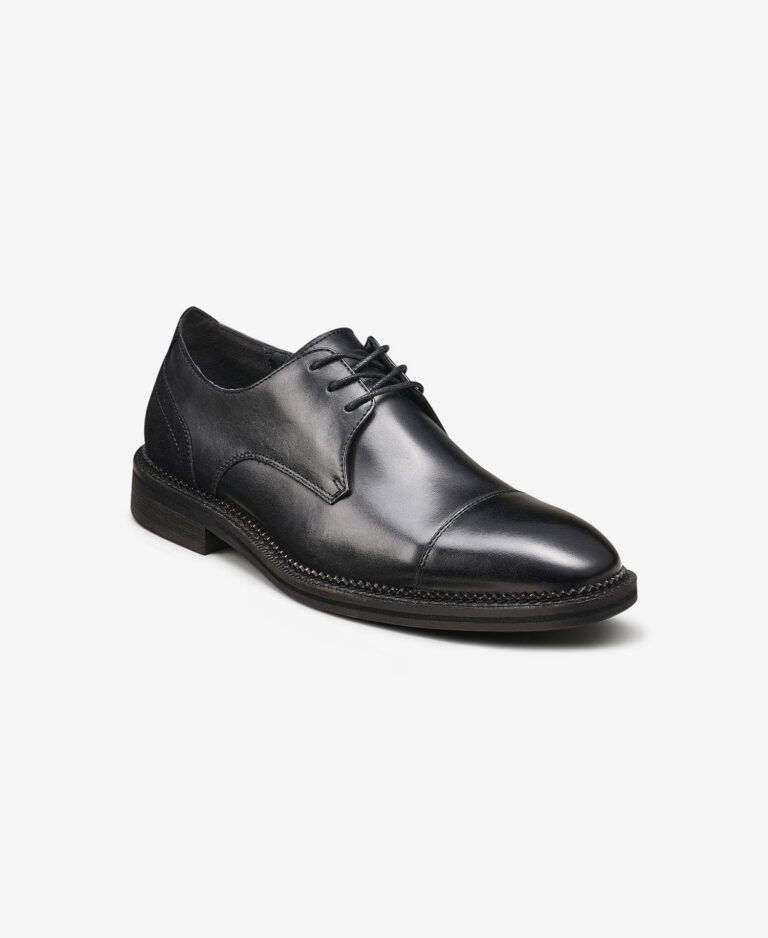 Men's Leather Cap Toe Derby Lace-Up Shoe