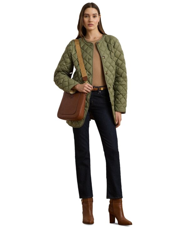 Women's Button-Front Collarless Coat