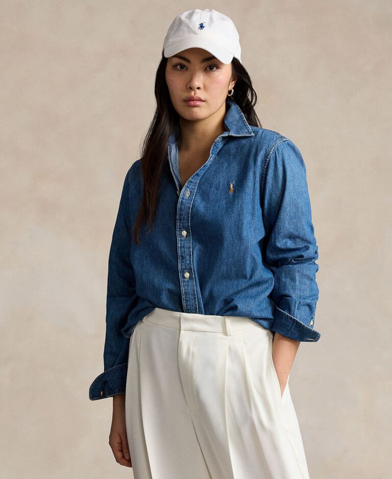 Women's Slim-Fit Denim Shirt