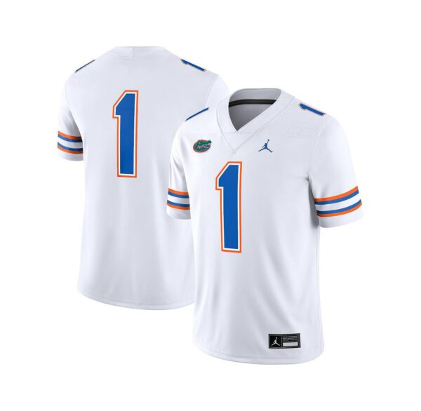 Men's 1 White Florida Gators Game Jersey