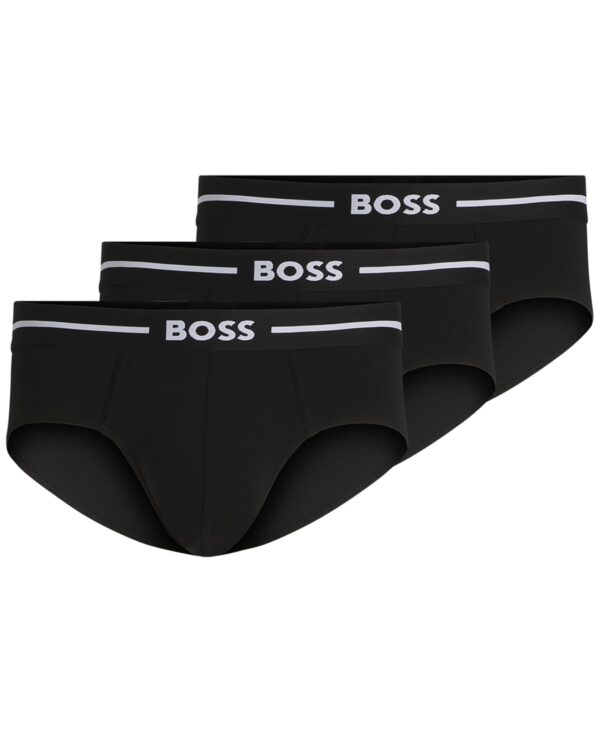 BOSS by Men's 3pk. Bold Logo Hip Briefs