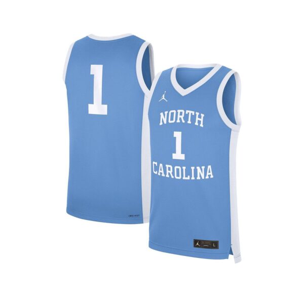 Men's 1 Carolina Blue North Carolina Tar Heels Alternate Replica Jersey