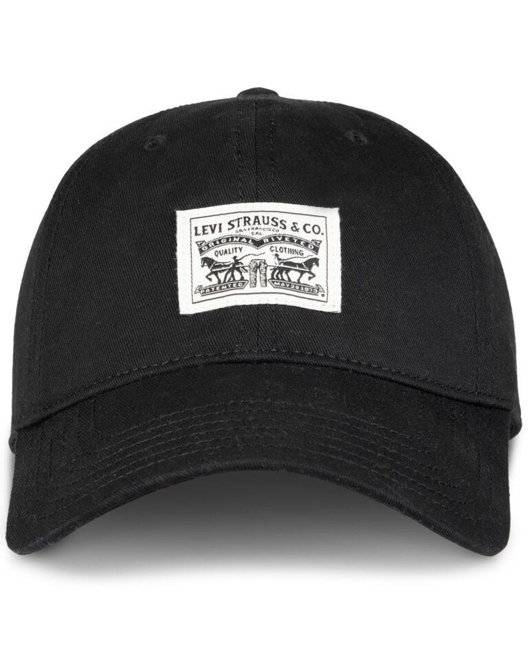 Men's Relaxed Double Horse Logo Patch Baseball Hat