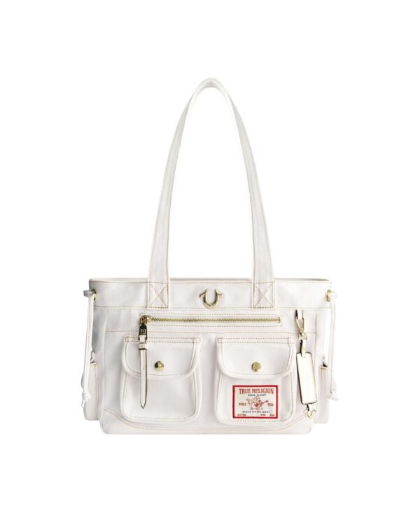 Multi-Pocket Denim Tote