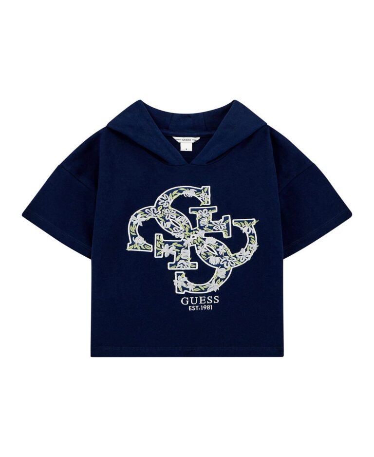 Big Girls Hooded Short Sleeve Active Top