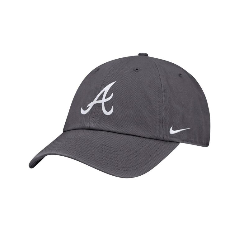 Men's Gray Atlanta Braves Club Adjustable Hat
