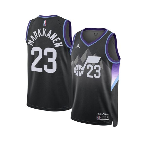 Men's and Women's Lauri Markkanen Black Utah Jazz 2024/25 Swingman Jersey - Statement Edition
