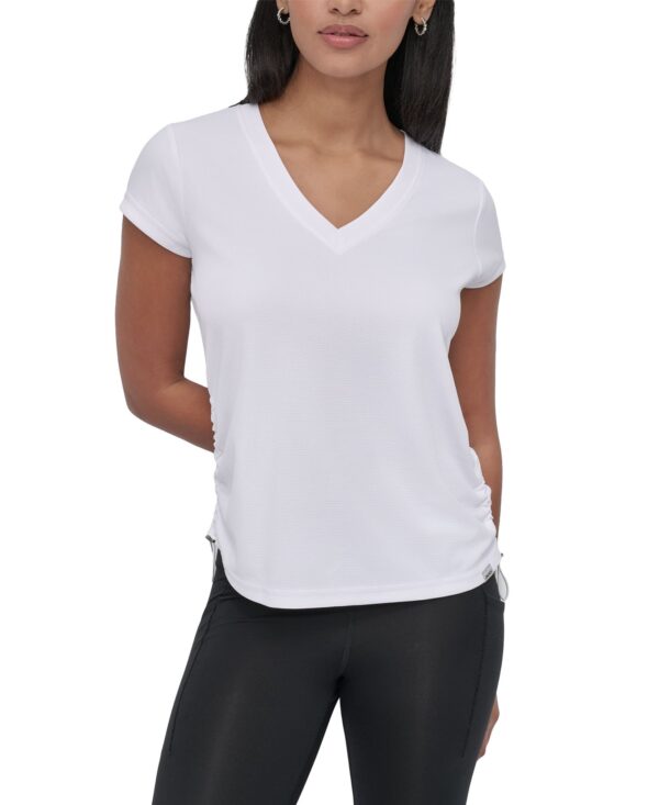 Sport Women's Crewneck Short-Sleeve Side-Ruched Top