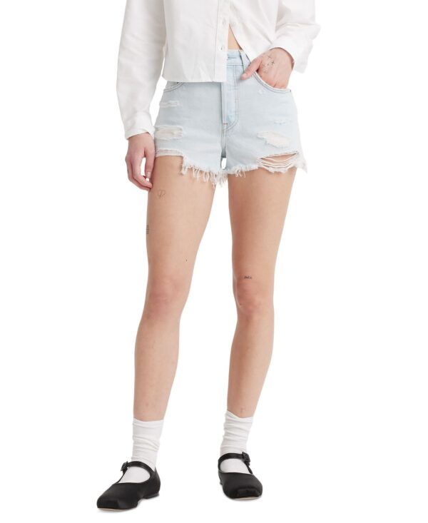 Women's 501 Button Fly Cotton High-Rise Denim Shorts