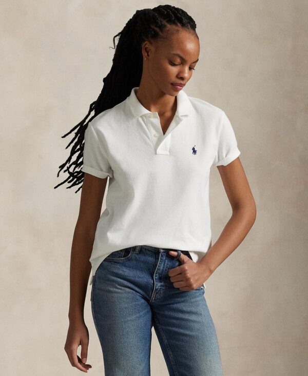 Women's Classic-Fit Mesh Polo Shirt