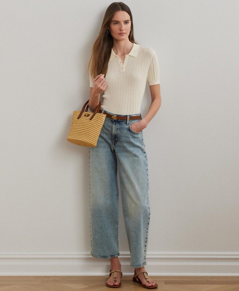 Women's High-Rise Wide-Leg Cropped Jeans
