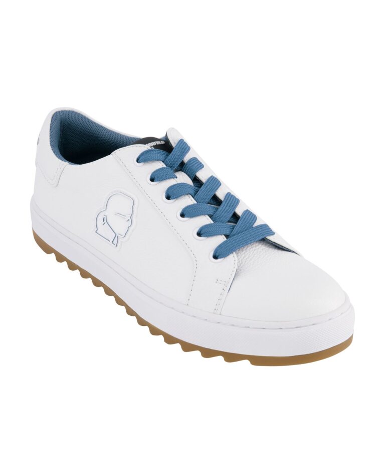 Men's Tumbled Leather Karl Head Patch Sneakers