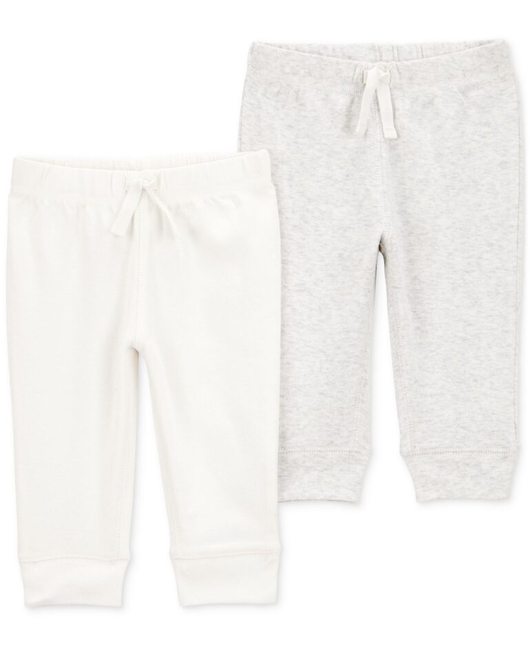 Baby Boy or Baby Girl Pull-On Pants, 2 Pack
