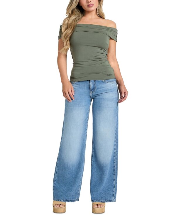 Women's Mid Rise Wide-Leg Palazzo Jeans