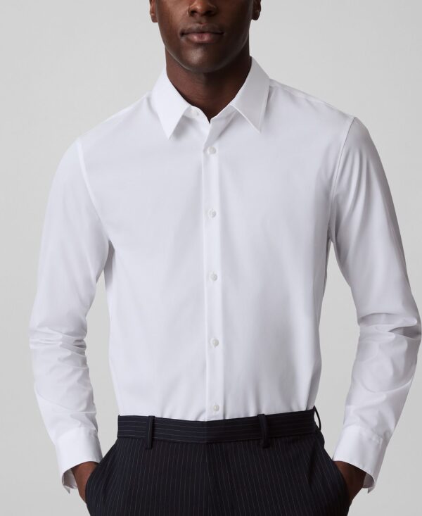 Men's Slim-Fit Supima Stretch Long-Sleeve Button-Front Shirt