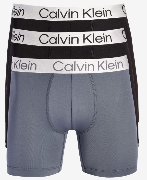 Men's 3-Pk. Chromatic Brushed Micro Boxer Briefs