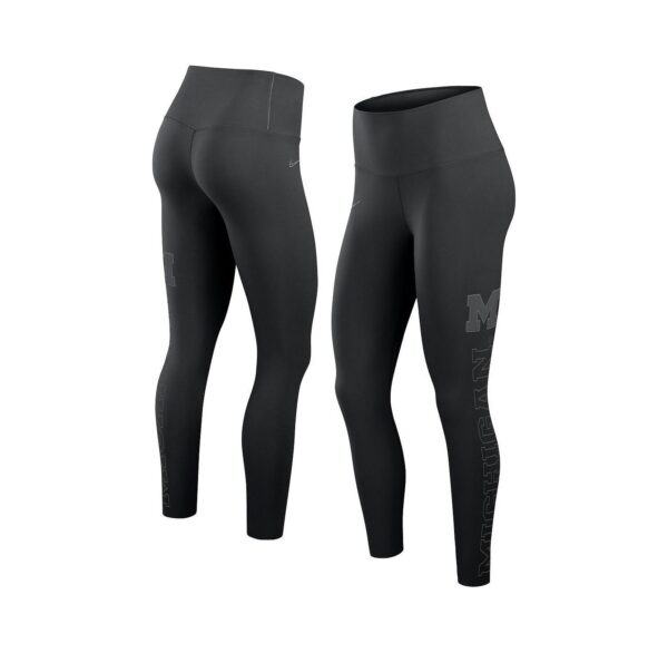 Women's Black Michigan Wolverines Zenvy Performance Leggings