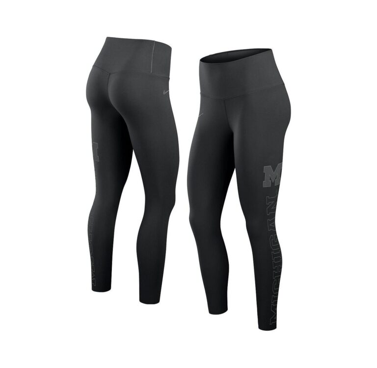 Women's Black Michigan Wolverines Zenvy Performance Leggings