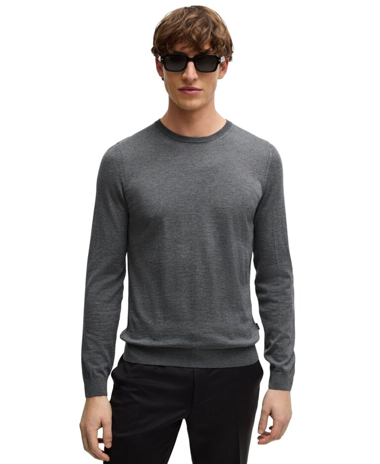 Men's Slim-Fit Merino Wool Sweater