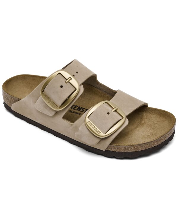 Women's Arizona Big Buckle Oiled Leather Sandals from Finish Line