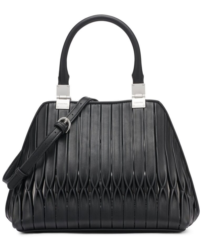 Granite Convertible Pleated Satchel