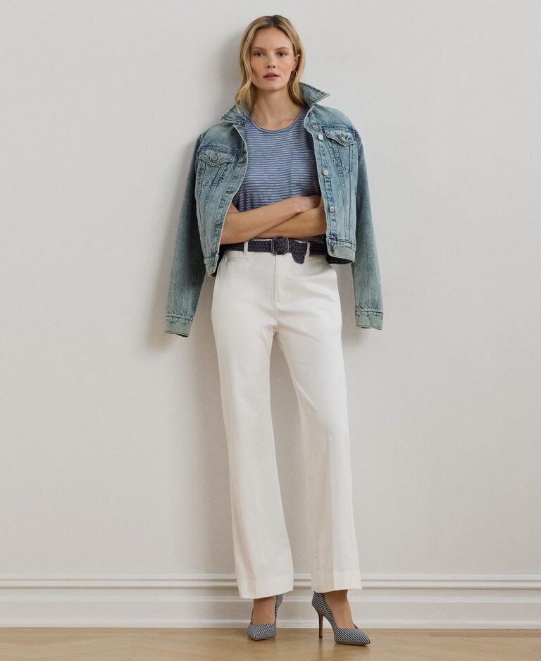 Women's Stretch Cotton Chino Flare Pants