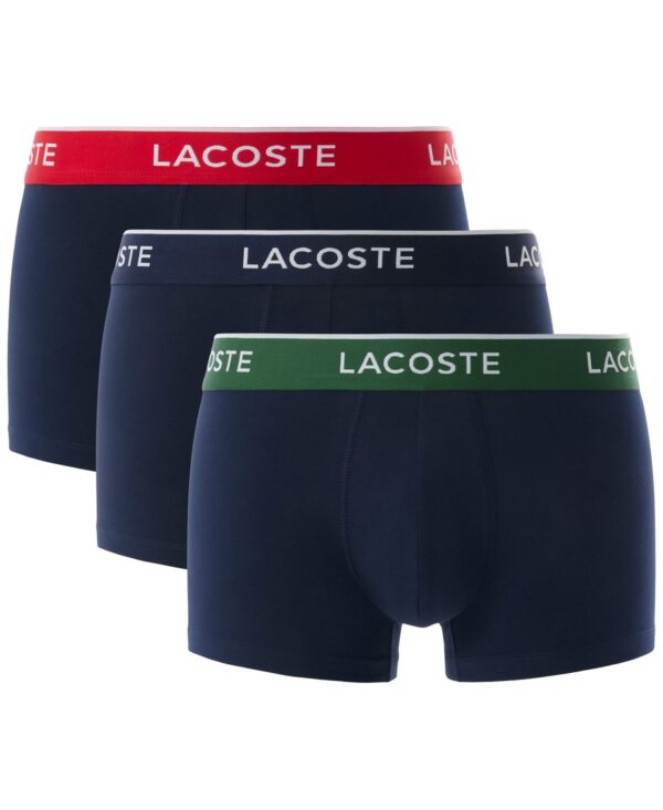 Men's Cotton Stretch Color Waistband Trunks, 3-Pack