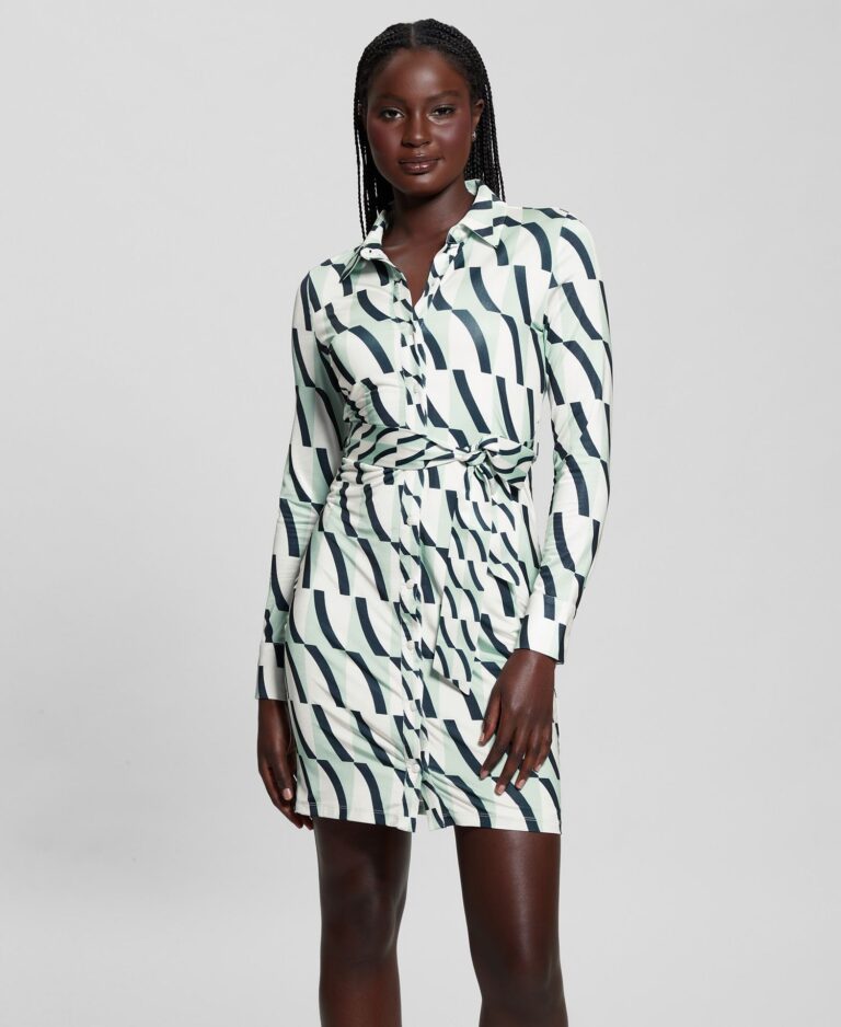 Women's Zora Button-Front Long-Sleeve Dress