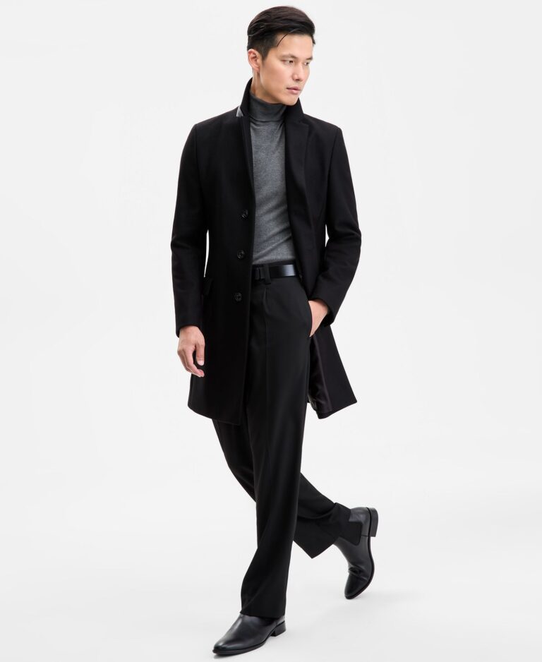 Men's Slim-Fit Wool Cashmere Overcoat
