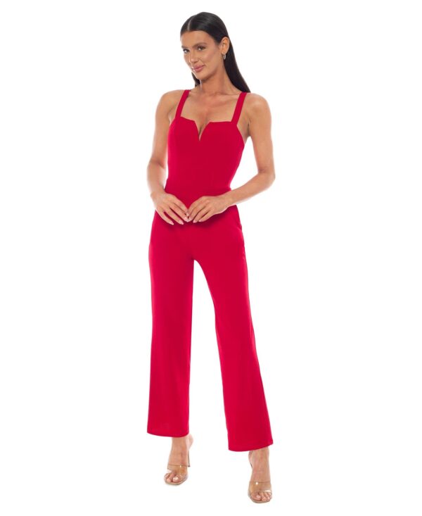 Women's Scuba Crepe Jumpsuit With Strap