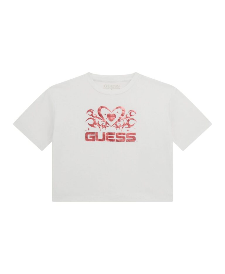 Big Girl Short Sleeve with Shiny Foil Print Logo T-Shirt
