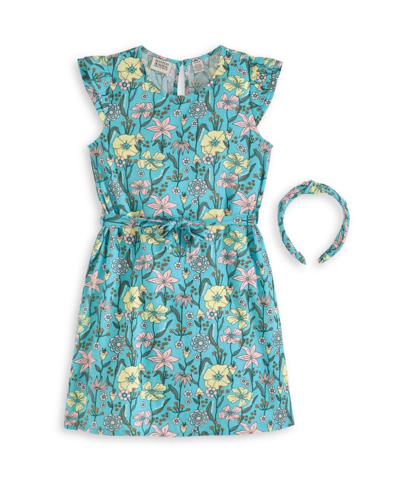Toddler and Little Girls 2-Piece Headband and Dress