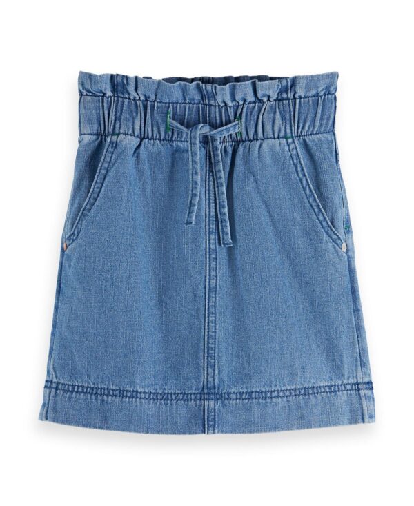 Little Girls Sporty Lightweight Denim Skirt